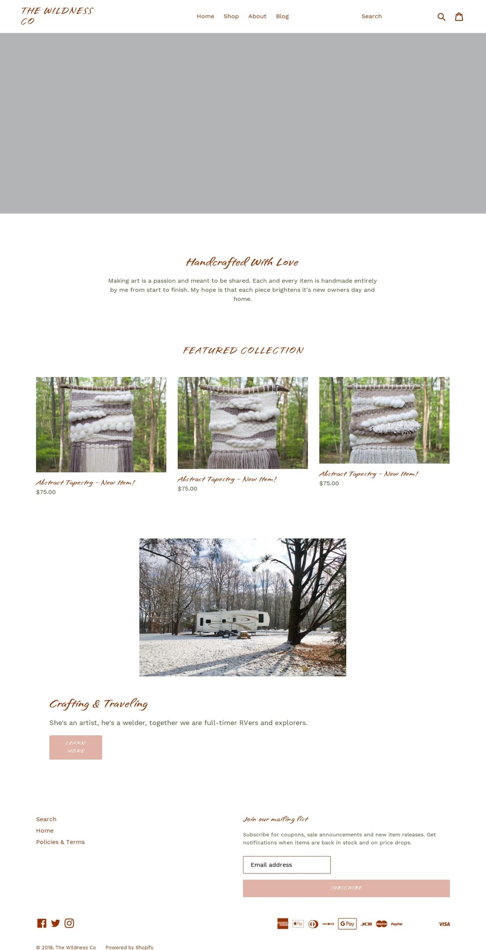 thewildnessco.com shopify website screenshot