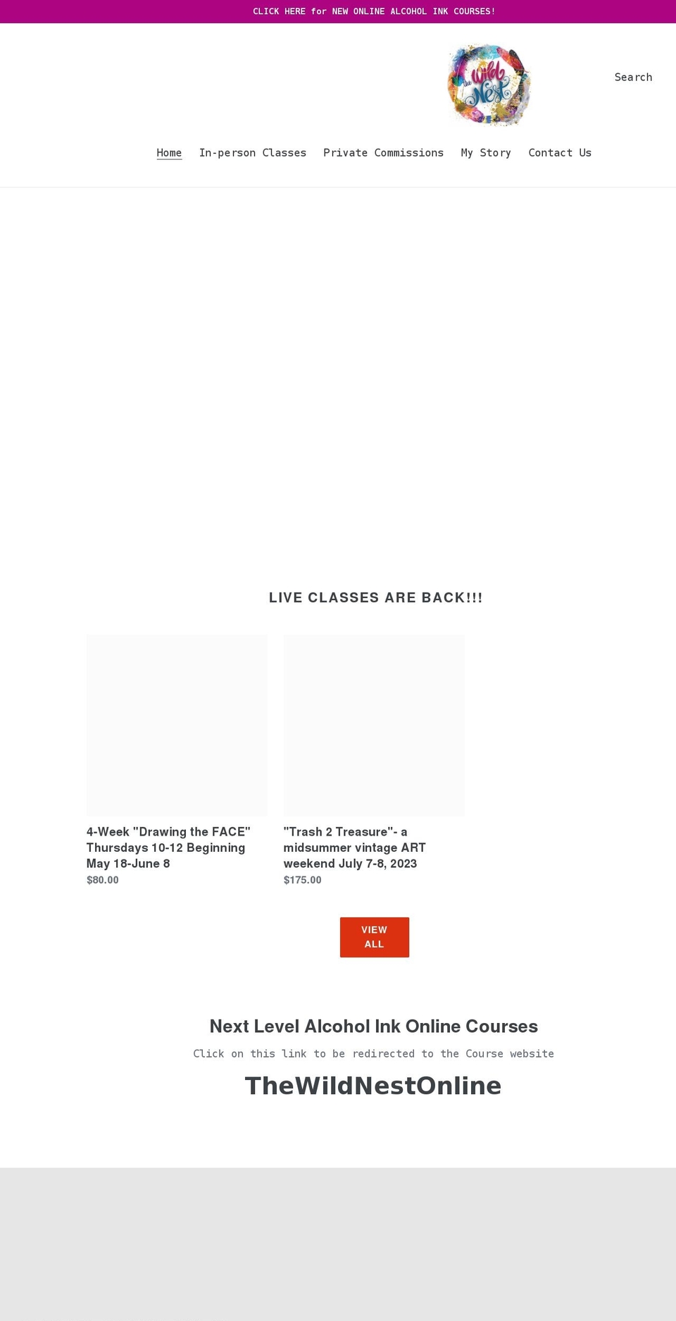 thewildnest.com shopify website screenshot