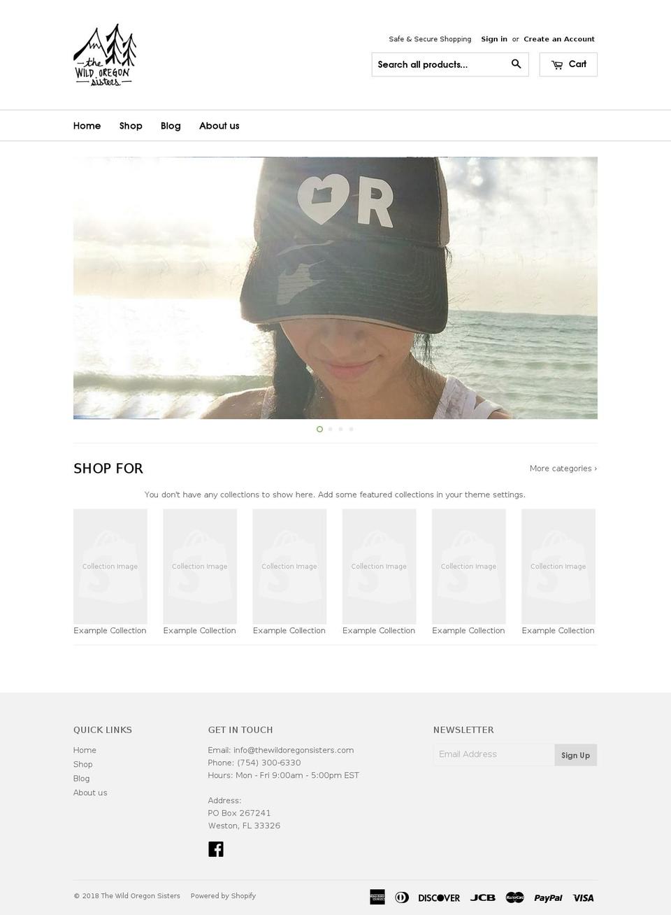 thewildoregonsisters.com shopify website screenshot