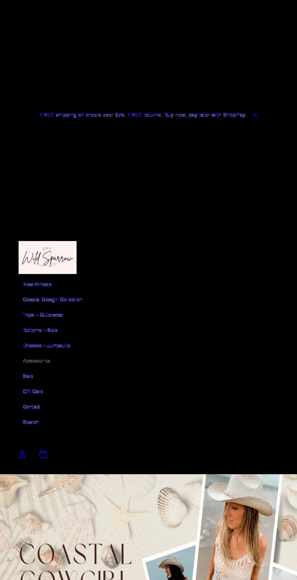 thewildsparrow.com shopify website screenshot