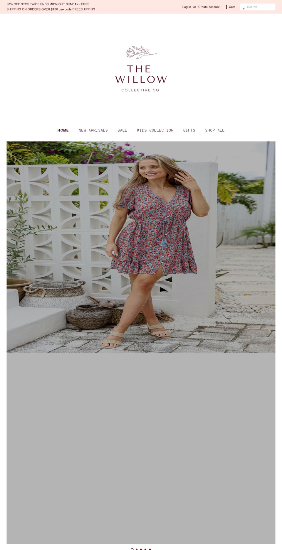 thewillowcollectiveco.com shopify website screenshot