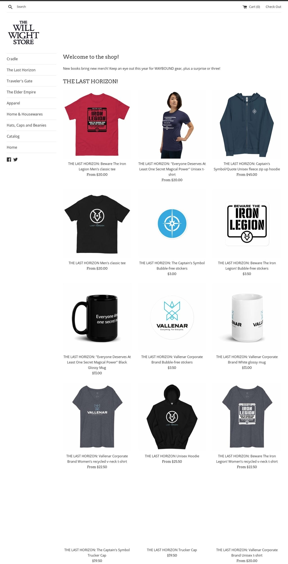 thewillwightstore.com — Shopify storefront screenshot