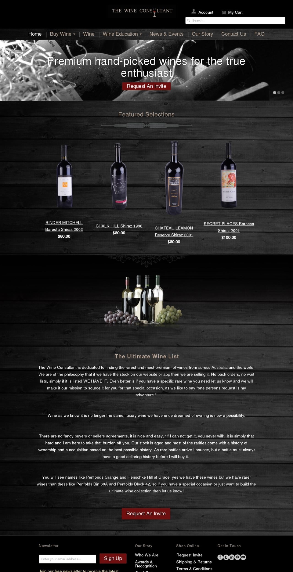 thewineconsultant.com.au shopify website screenshot