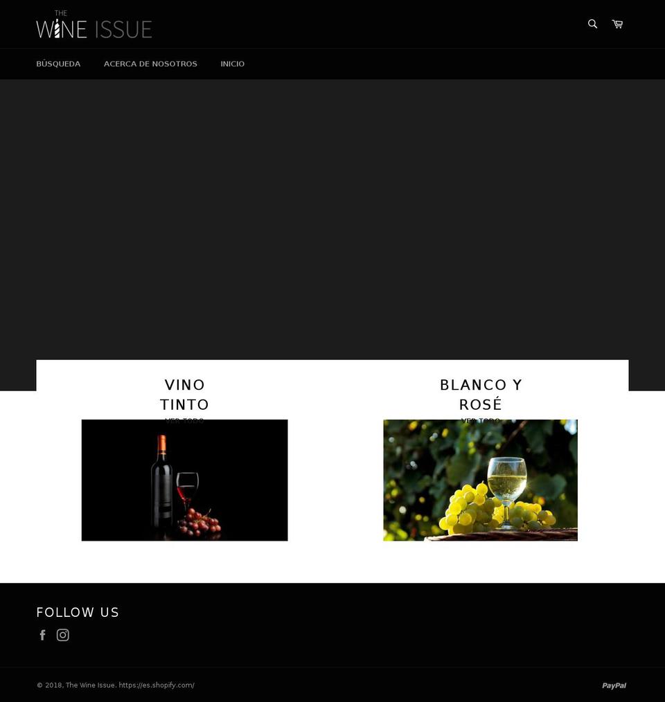 thewineissue.com — Shopify storefront screenshot