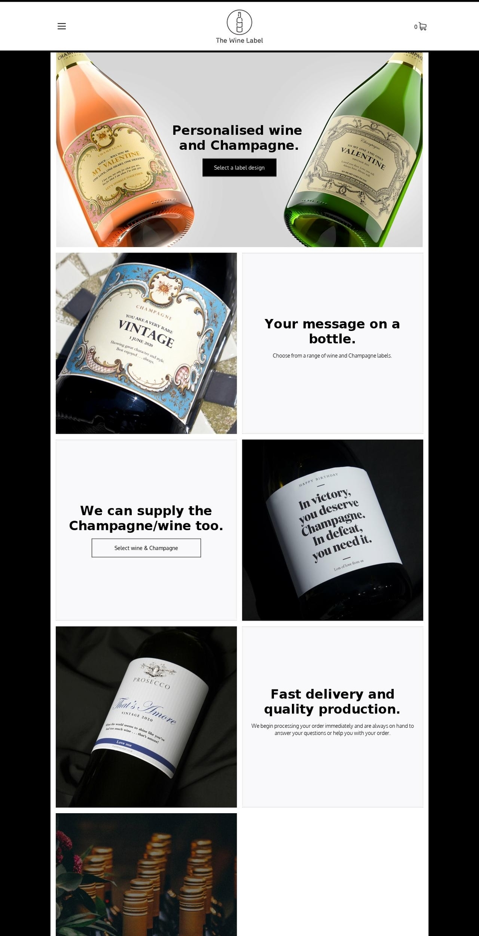 thewinelabel.co.uk shopify website screenshot