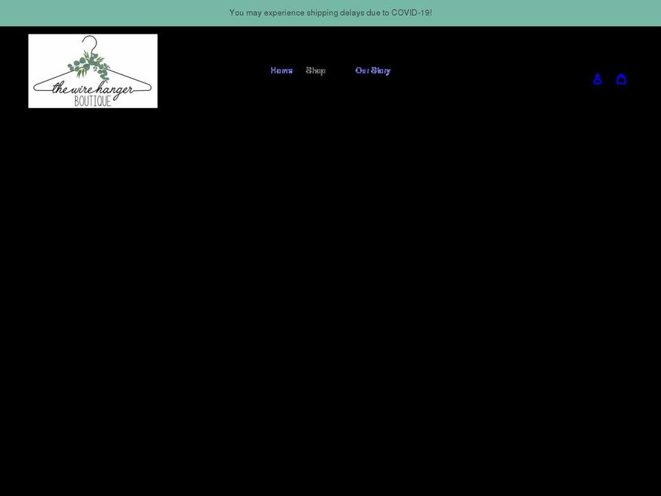 thewirehangerboutique.com shopify website screenshot