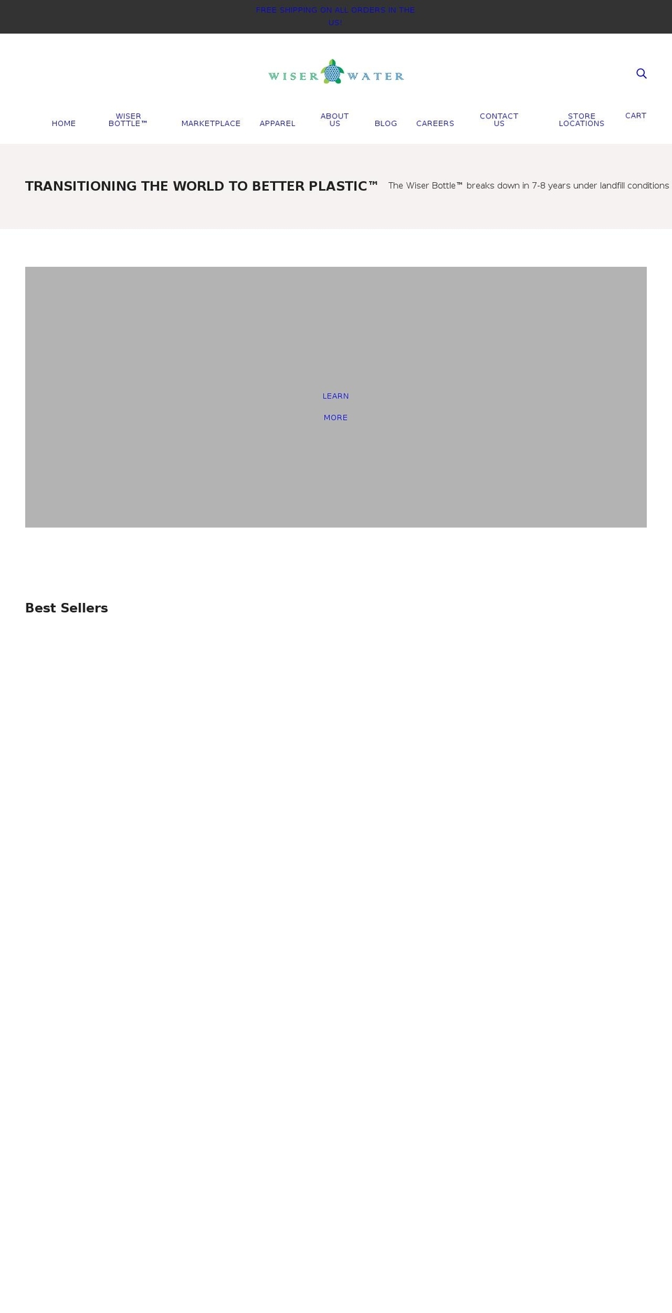 thewiserwater.com shopify website screenshot