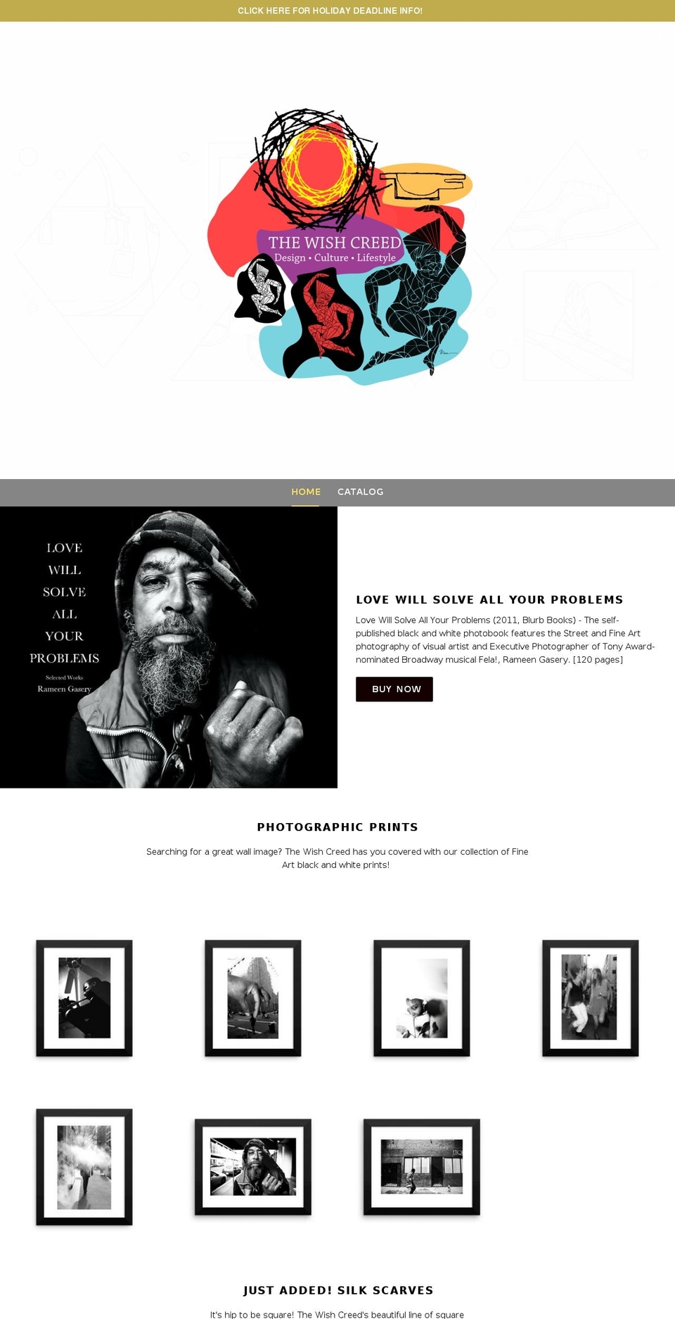 thewishcreed.com — Shopify storefront screenshot