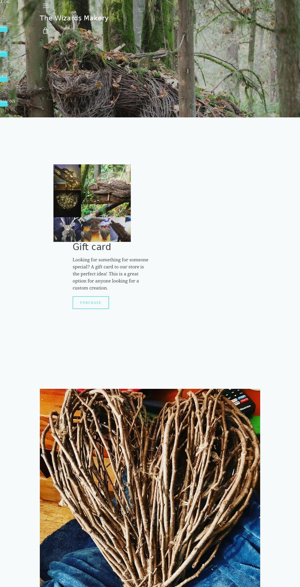 thewizardsmakery.com — Shopify storefront screenshot