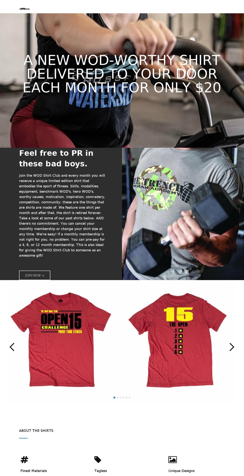 thewodshirtclub.com shopify website screenshot