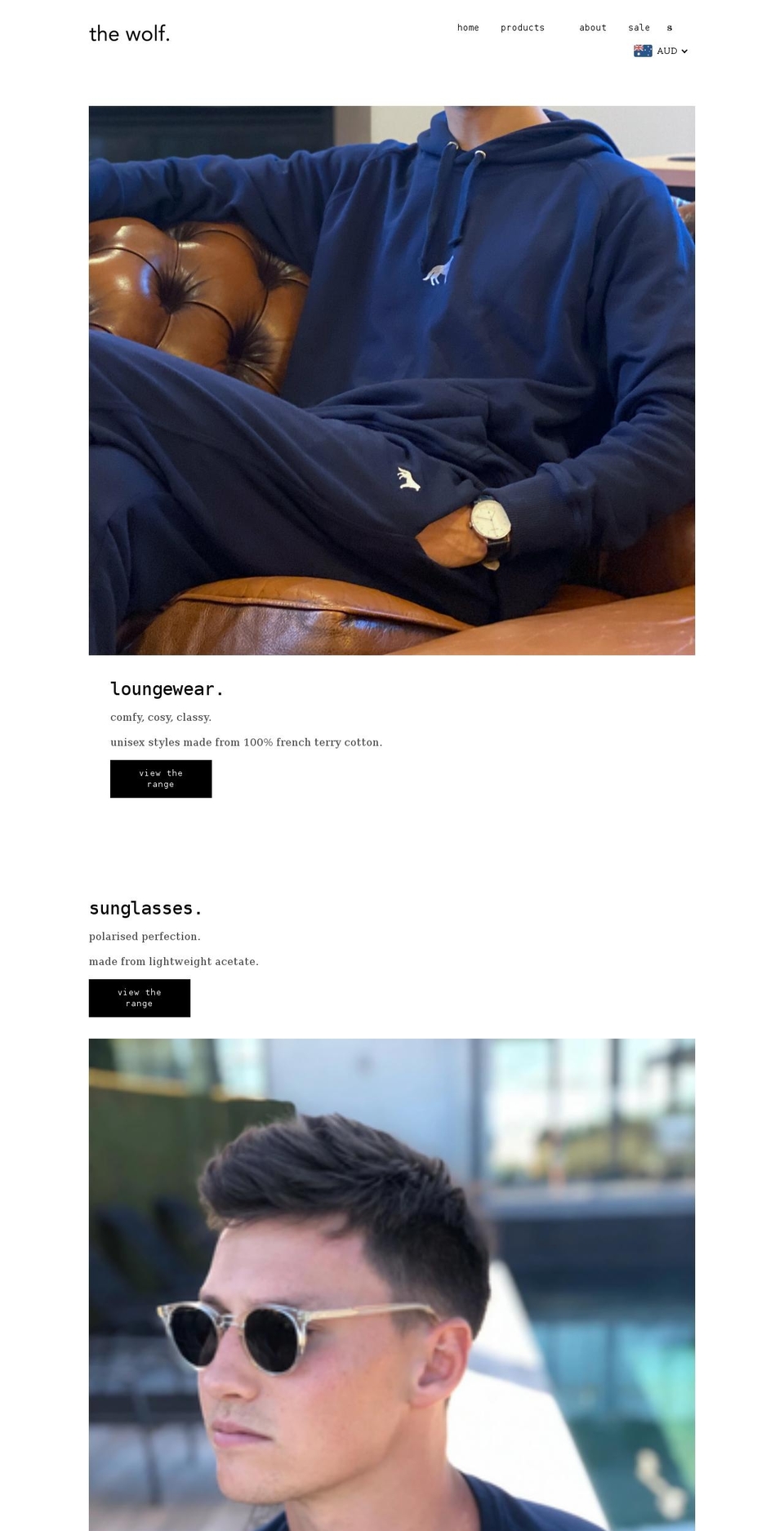thewolfcollective.com.au shopify website screenshot