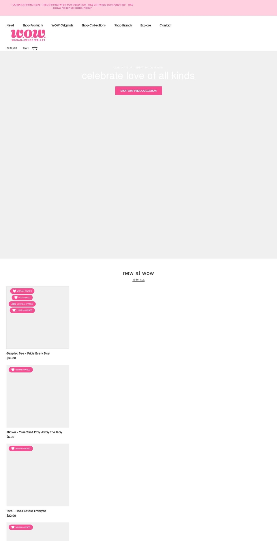 thewomanownedwallet.com shopify website screenshot