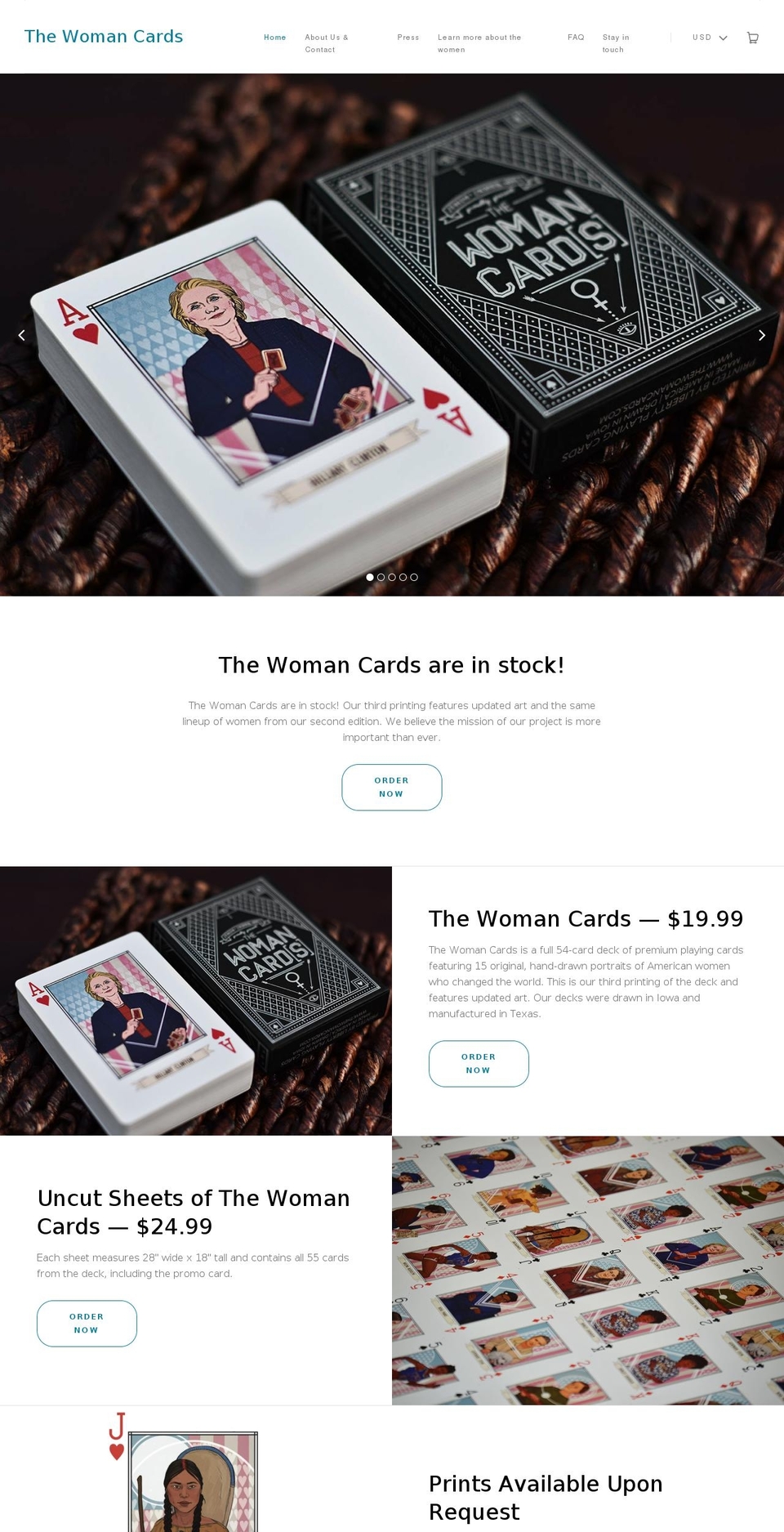 thewomencards.com shopify website screenshot