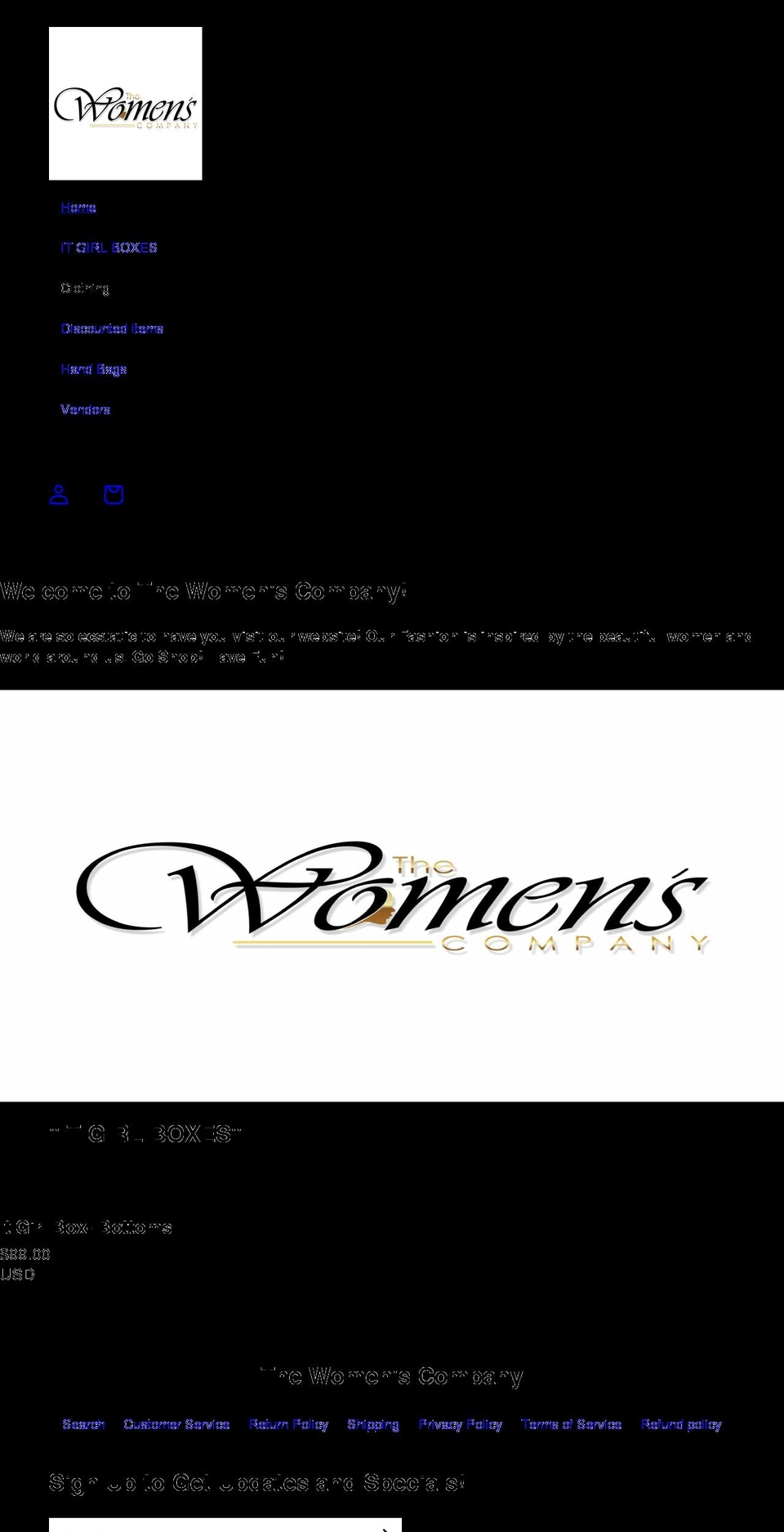 thewomensco.com shopify website screenshot