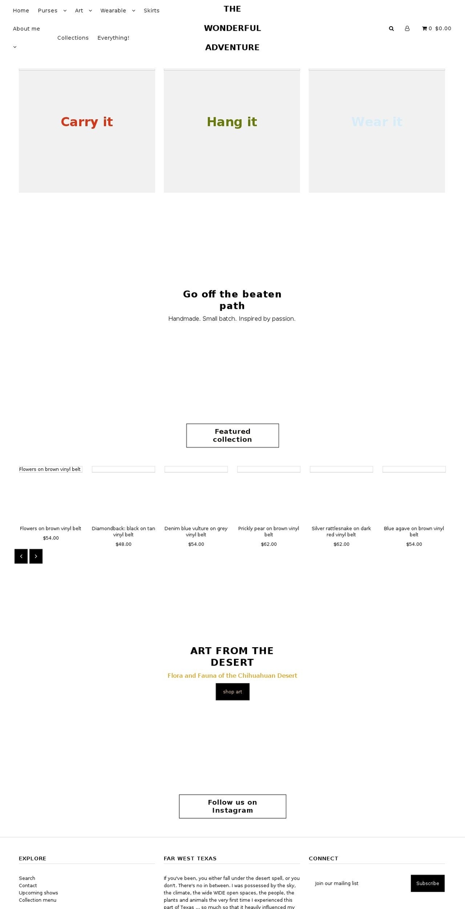thewonderfuladventure.com — Shopify store on .com
