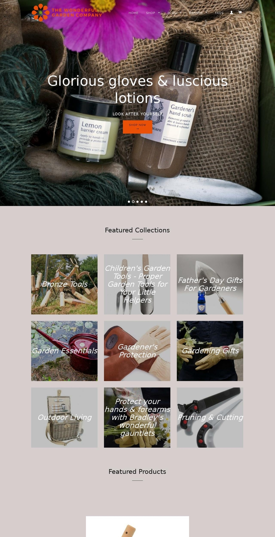 thewonderfulgardencompany.co.uk shopify website screenshot