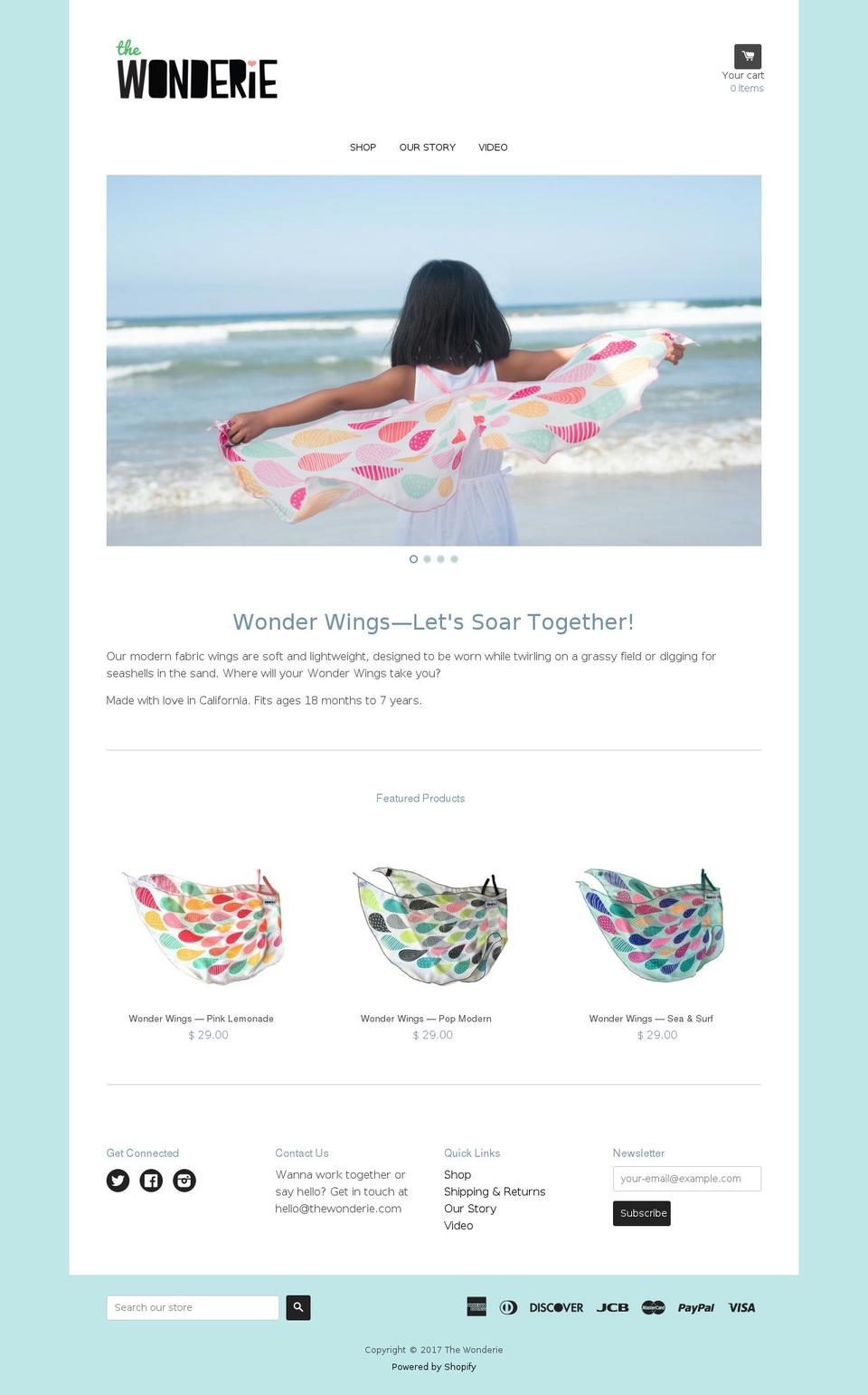 thewonderie.com shopify website screenshot