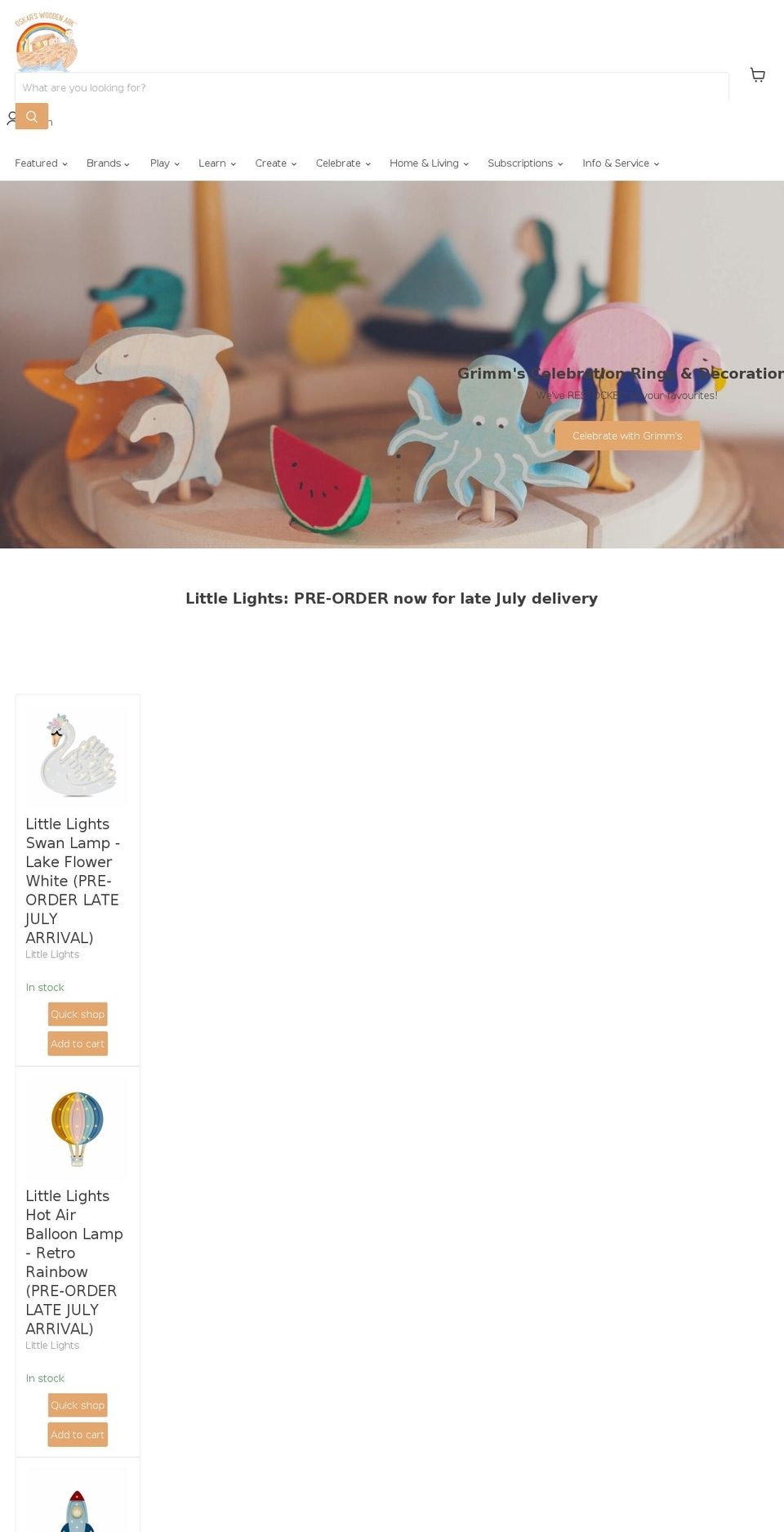 thewoodenark.com — Shopify storefront screenshot