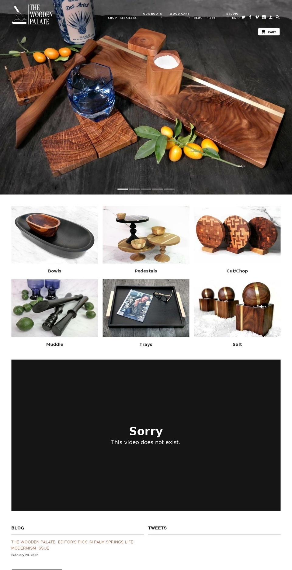thewoodenpalate.com shopify website screenshot