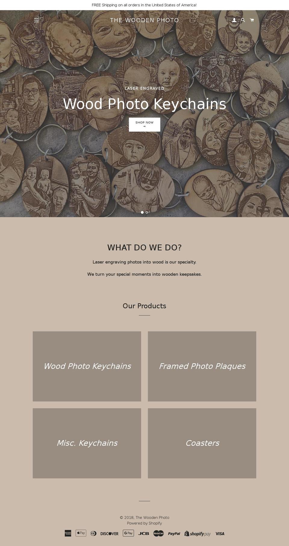 thewoodenphoto.com — Shopify storefront screenshot