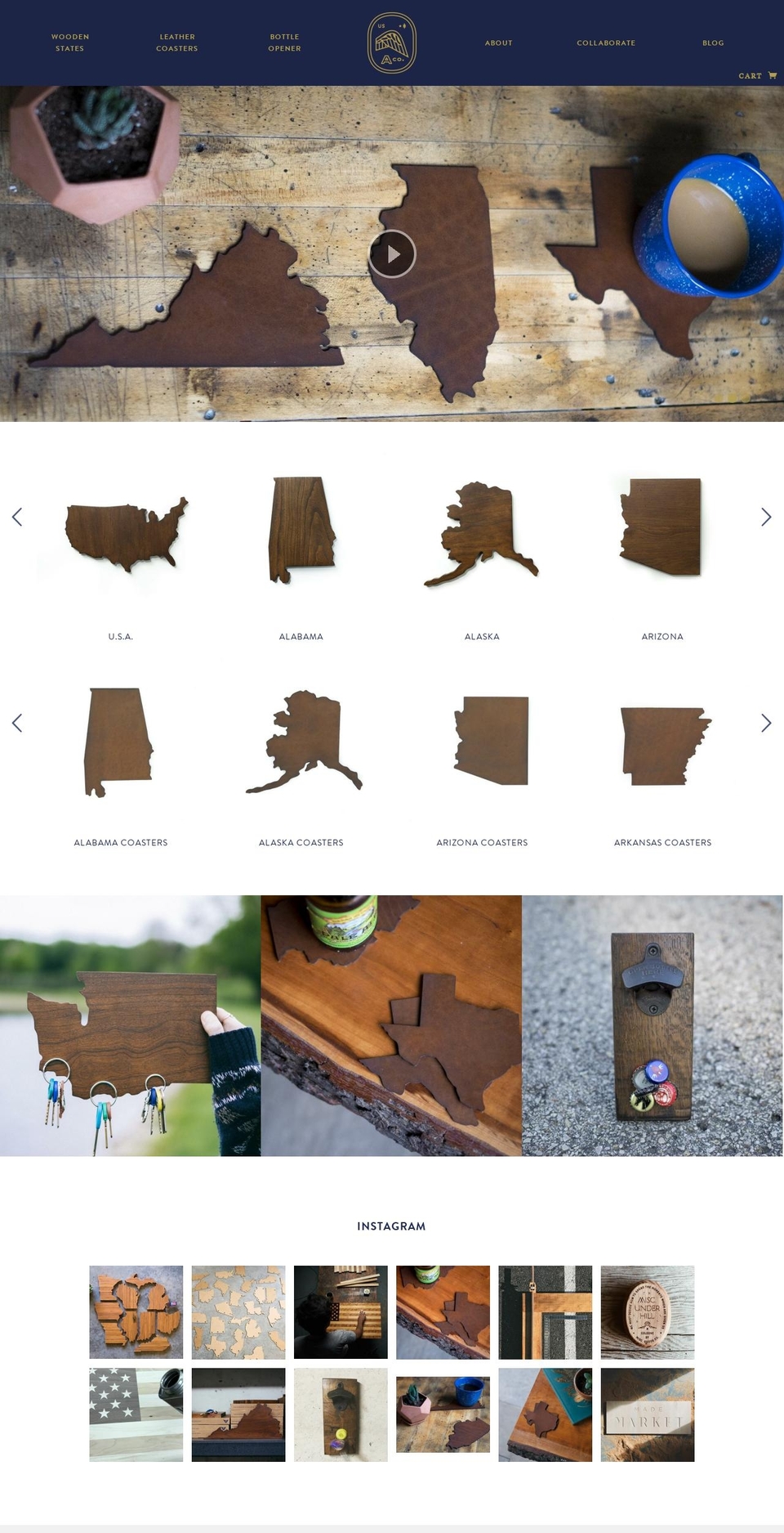 thewoodenstates.com shopify website screenshot