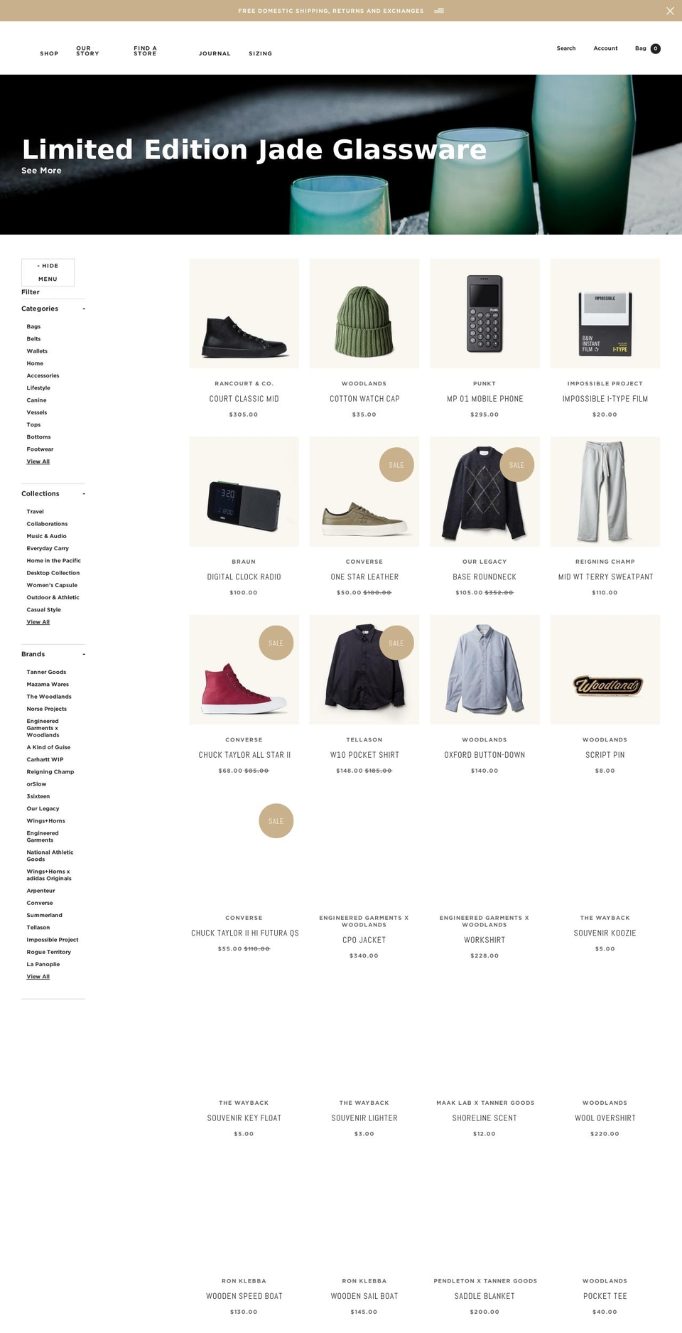 Department - Production Shopify theme site example thewoodlandsshop.com