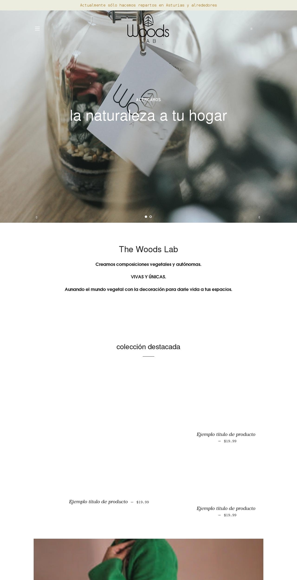 thewoodslab.com shopify website screenshot