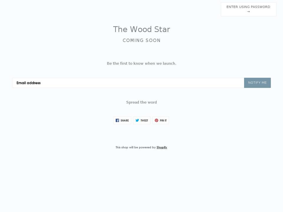 thewoodstar.com — Shopify storefront screenshot