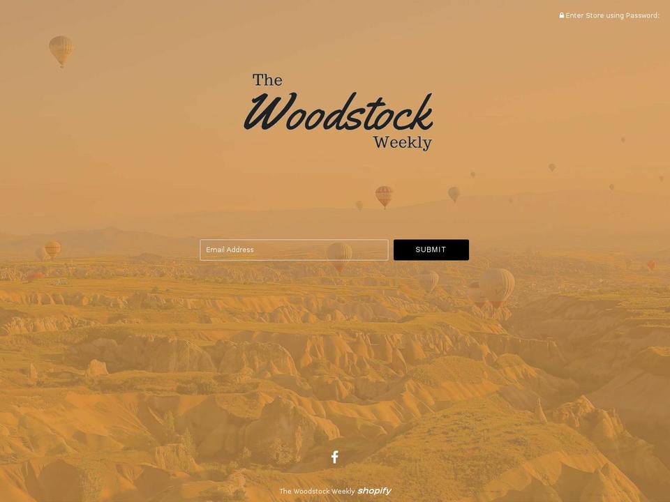thewoodstockweekly.com shopify website screenshot