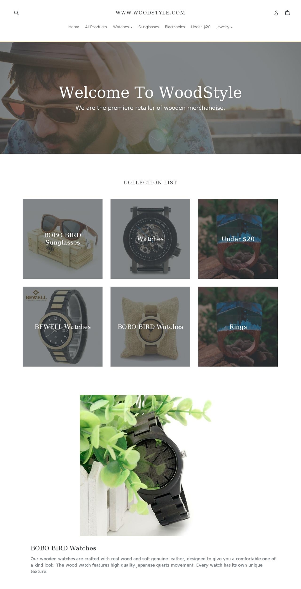 thewoodstyle.com — Shopify storefront screenshot