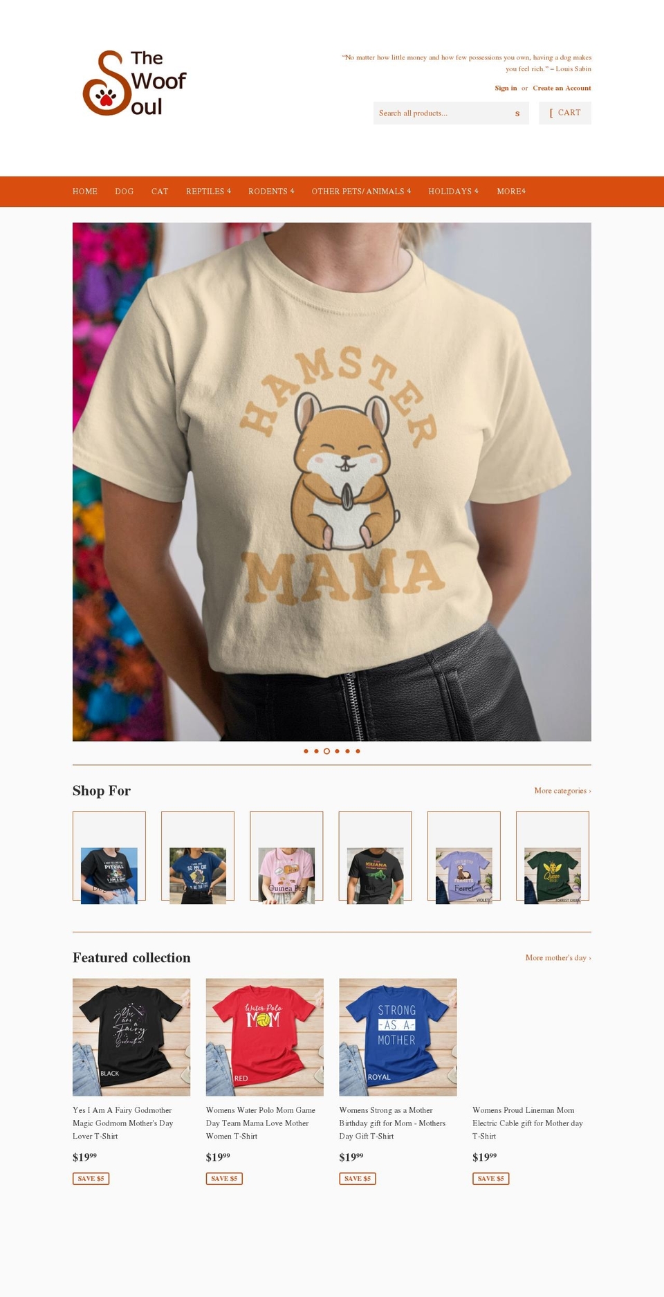thewoofsoul.com shopify website screenshot