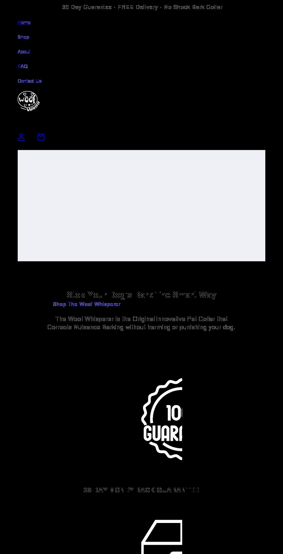 thewoofwhisperer.co.uk shopify website screenshot