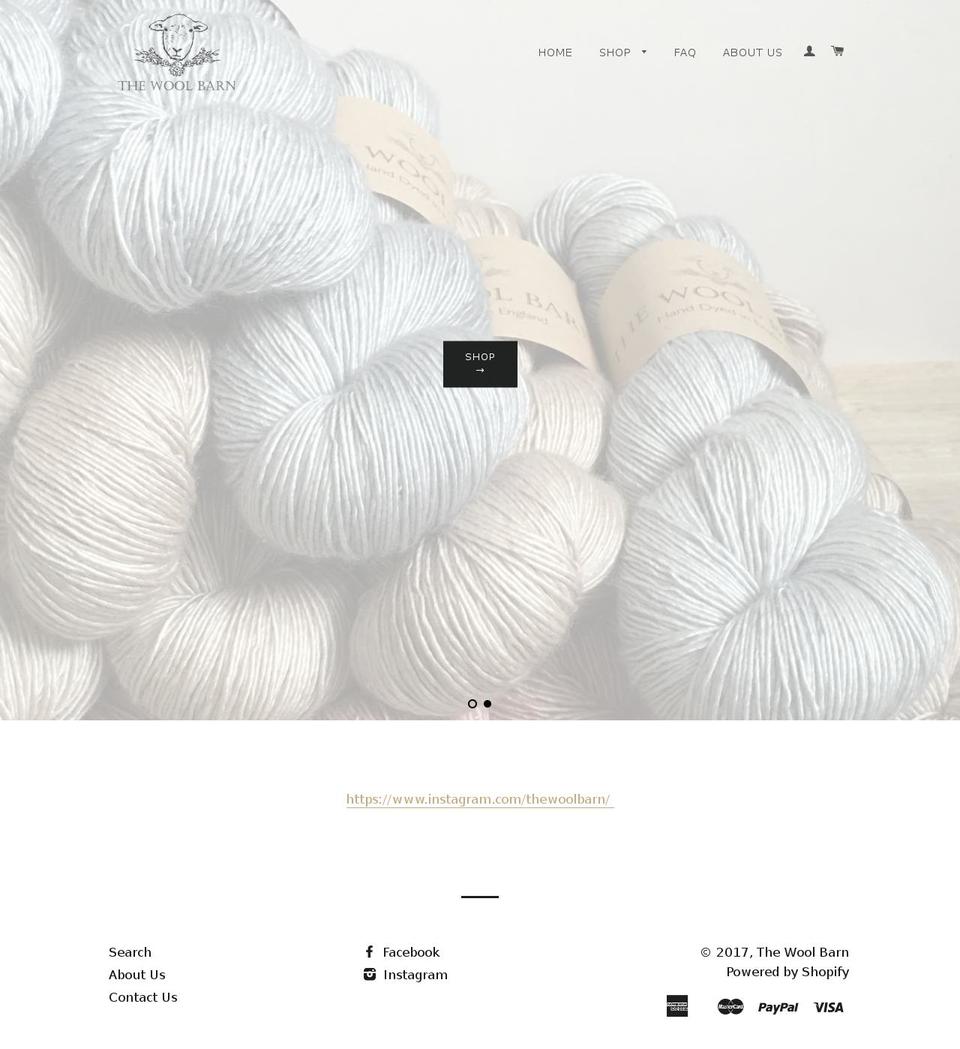 Editions Shopify theme site example thewoolbarn.com