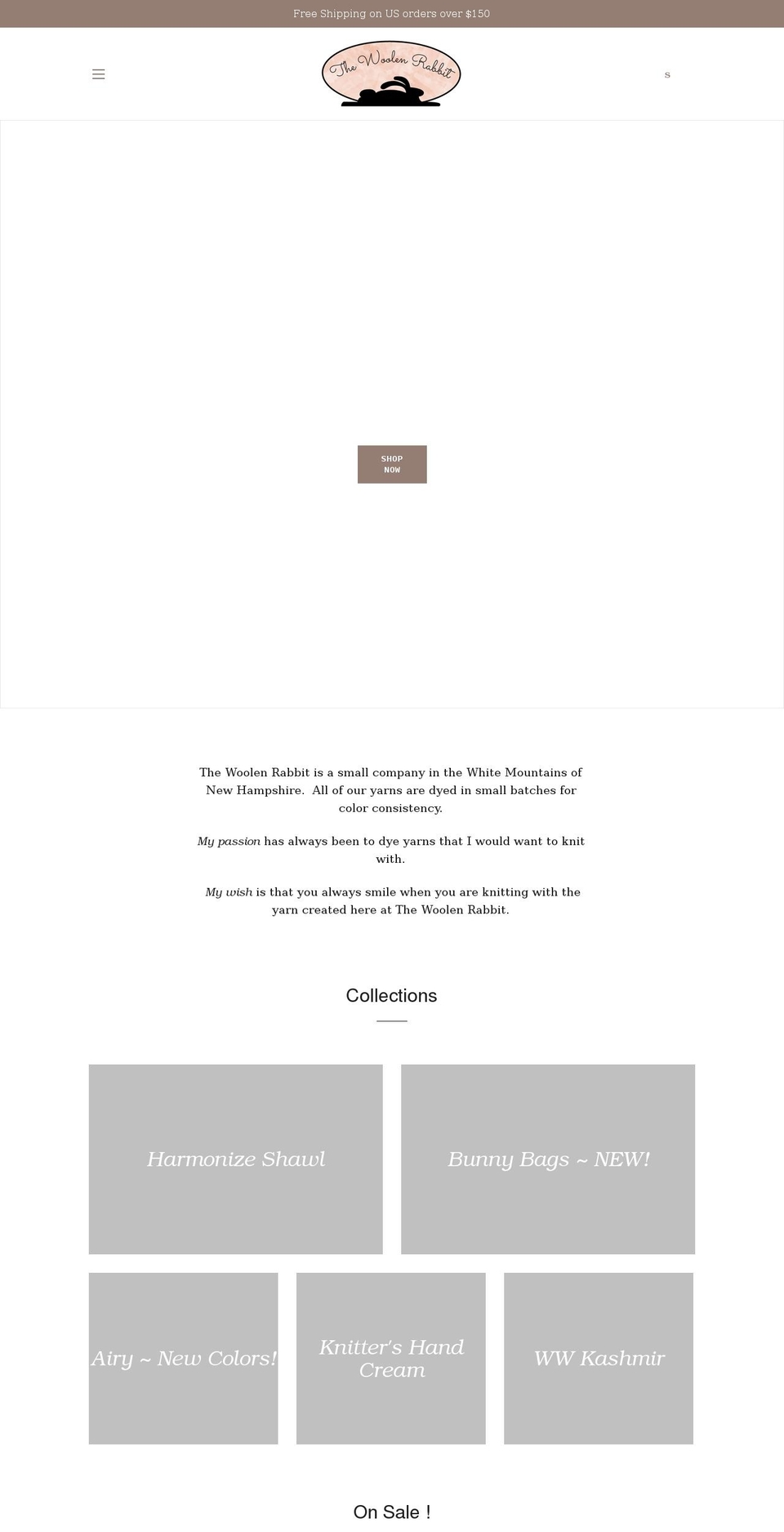 thewoolenrabbit.com shopify website screenshot