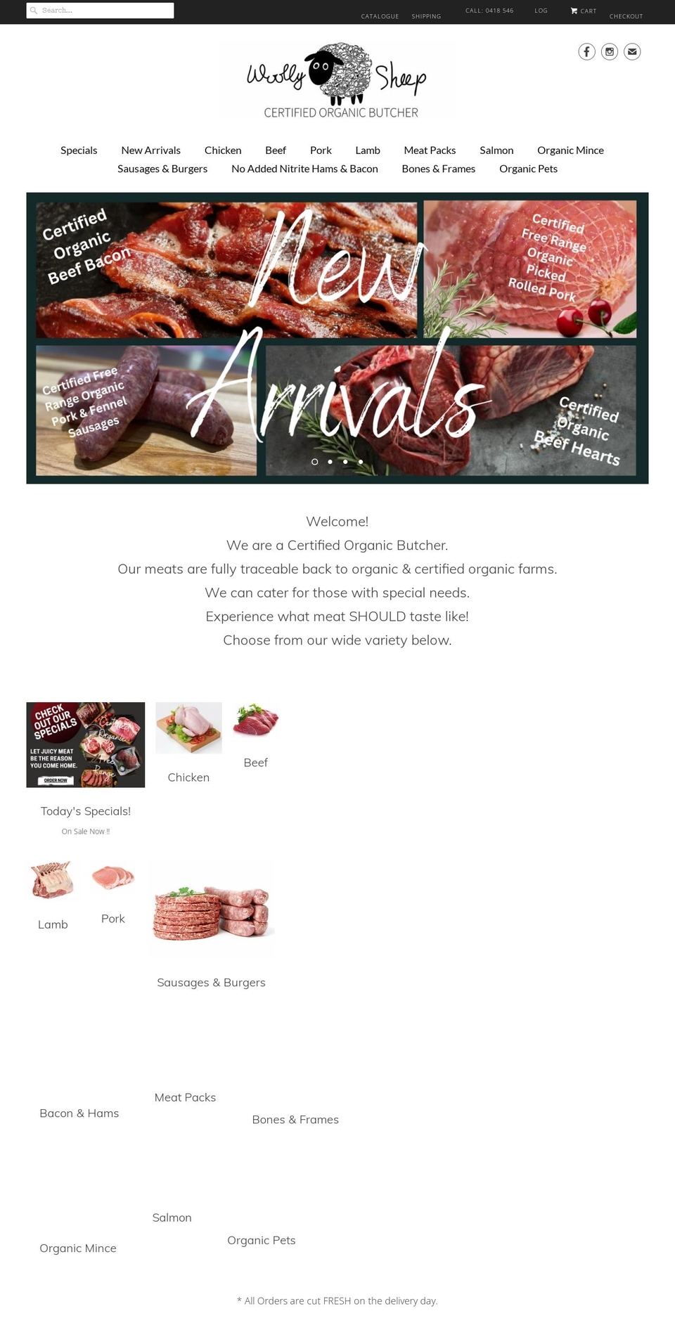 thewoollysheep.com.au shopify website screenshot
