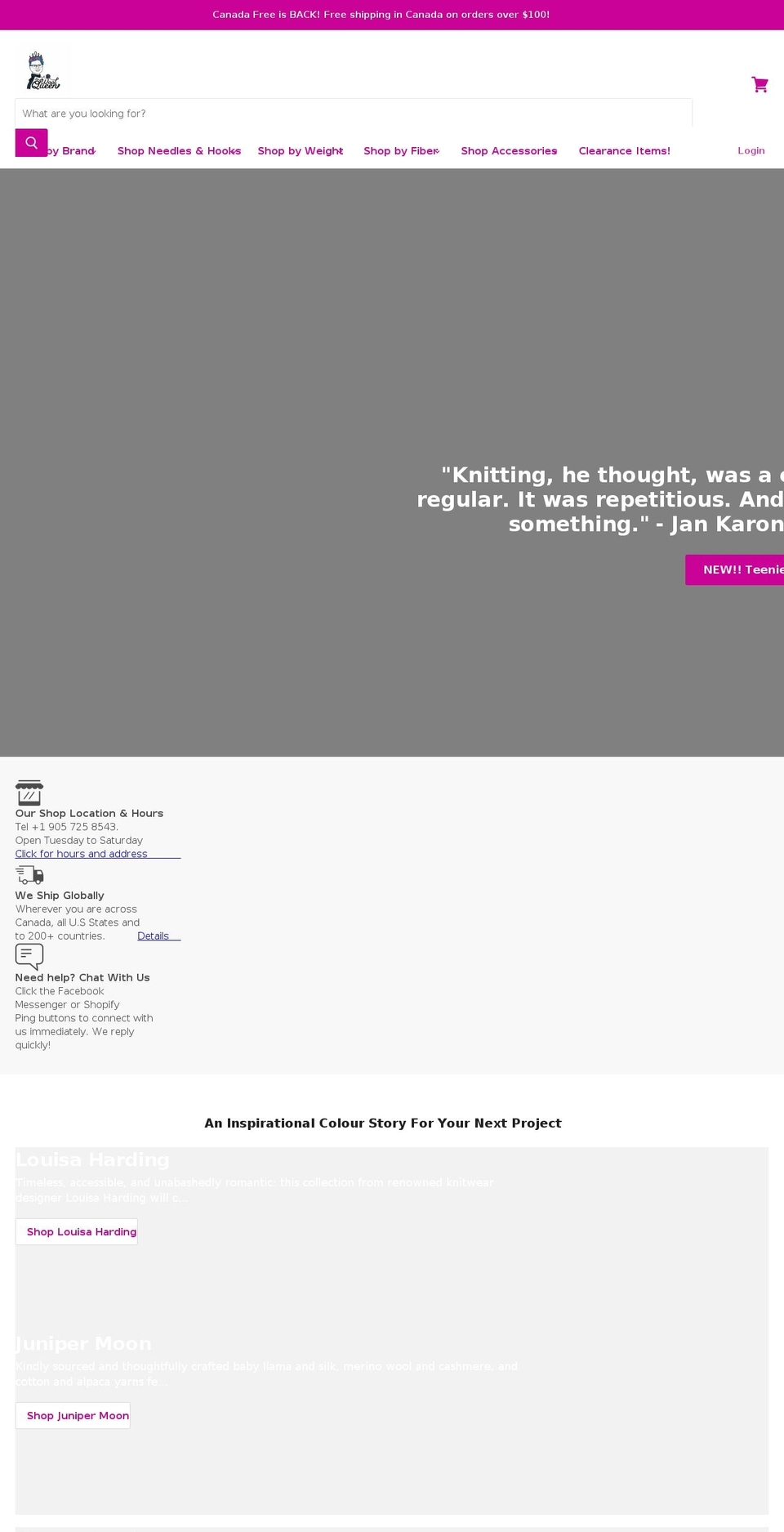 thewoolqueen.ca shopify website screenshot