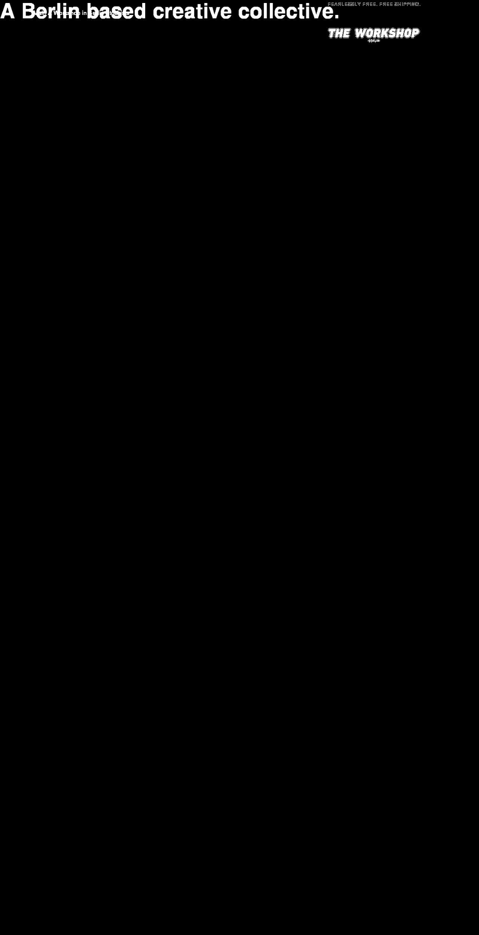 theworkshopberlin.com shopify website screenshot