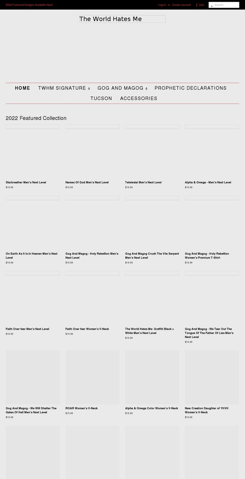theworldhatesme.com shopify website screenshot