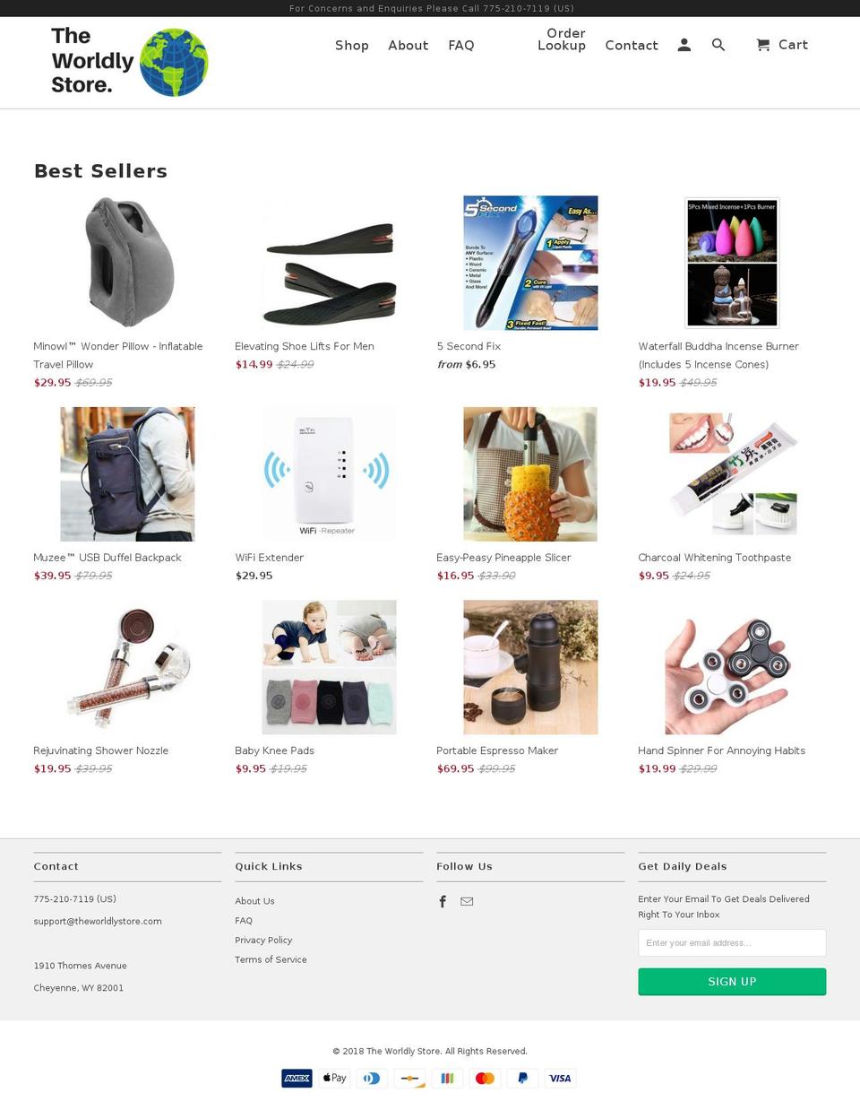 theworldlystore.com shopify website screenshot