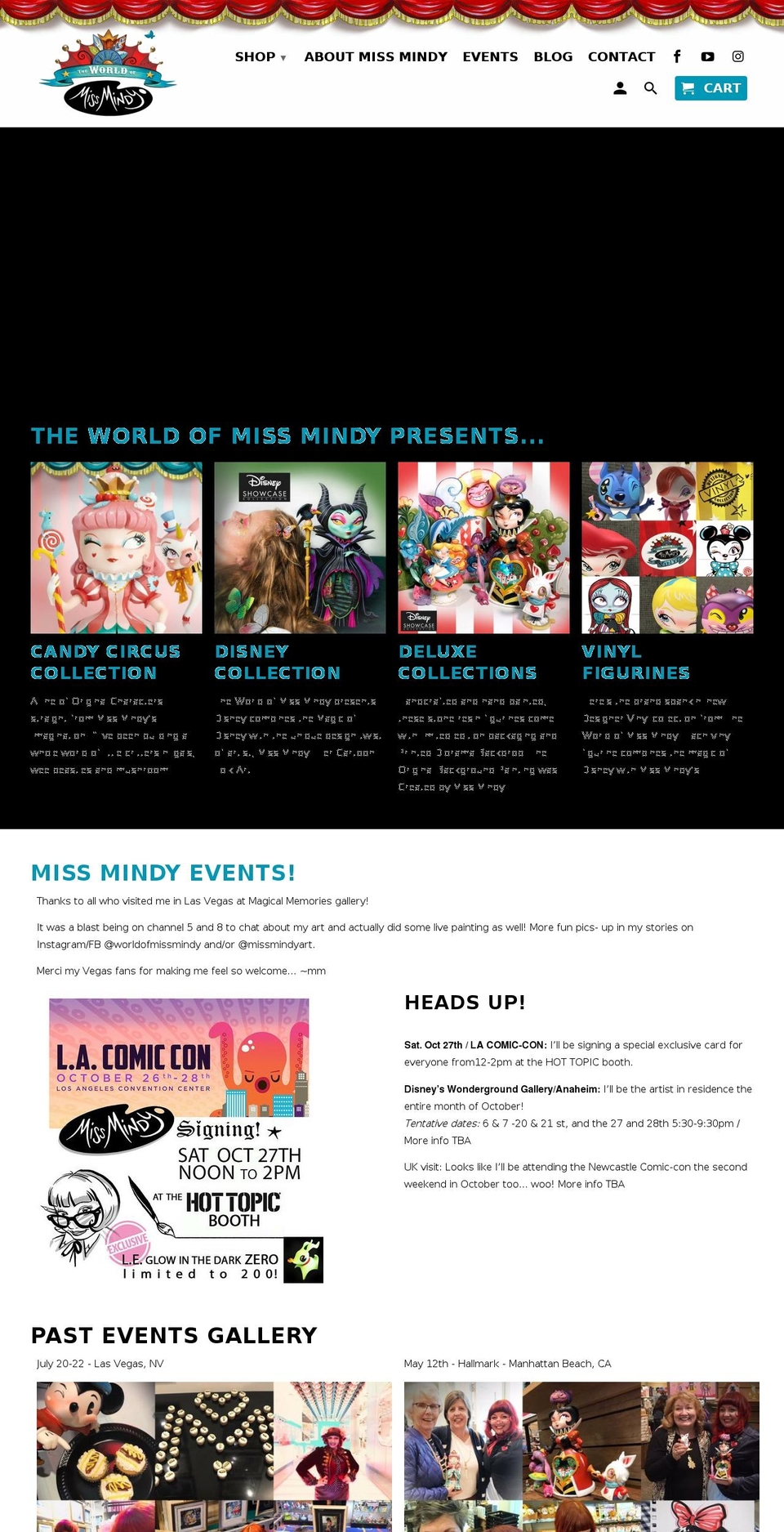 theworldofmissmindy.com — Shopify storefront screenshot