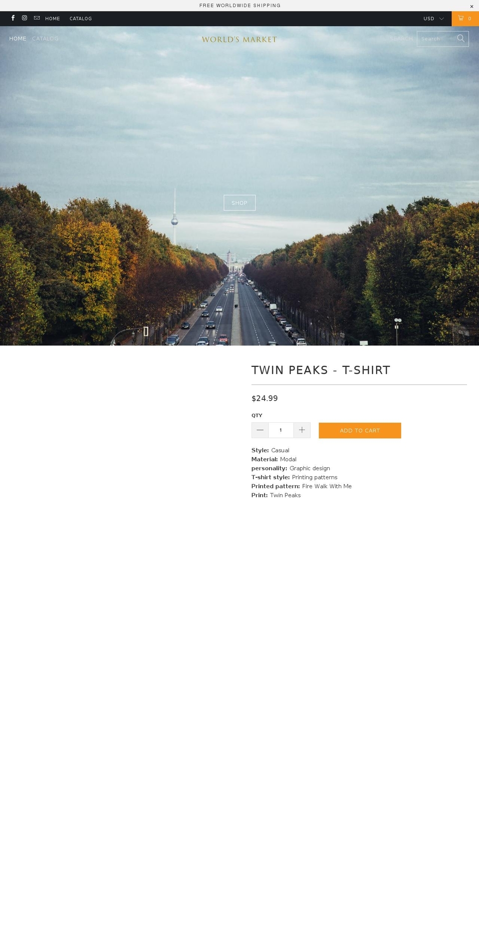 theworldsmarket.com — Shopify storefront screenshot