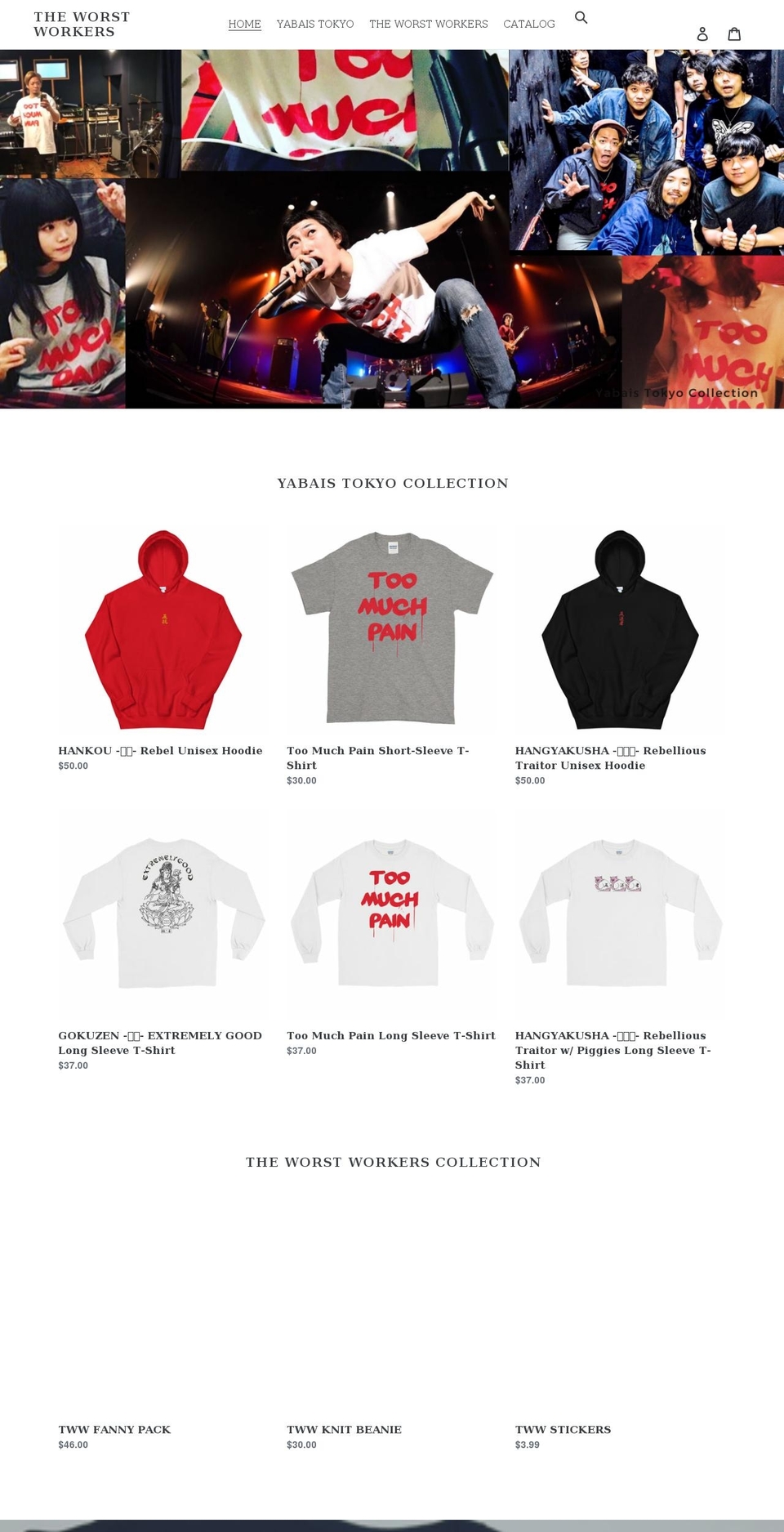 theworstworkers.com shopify website screenshot