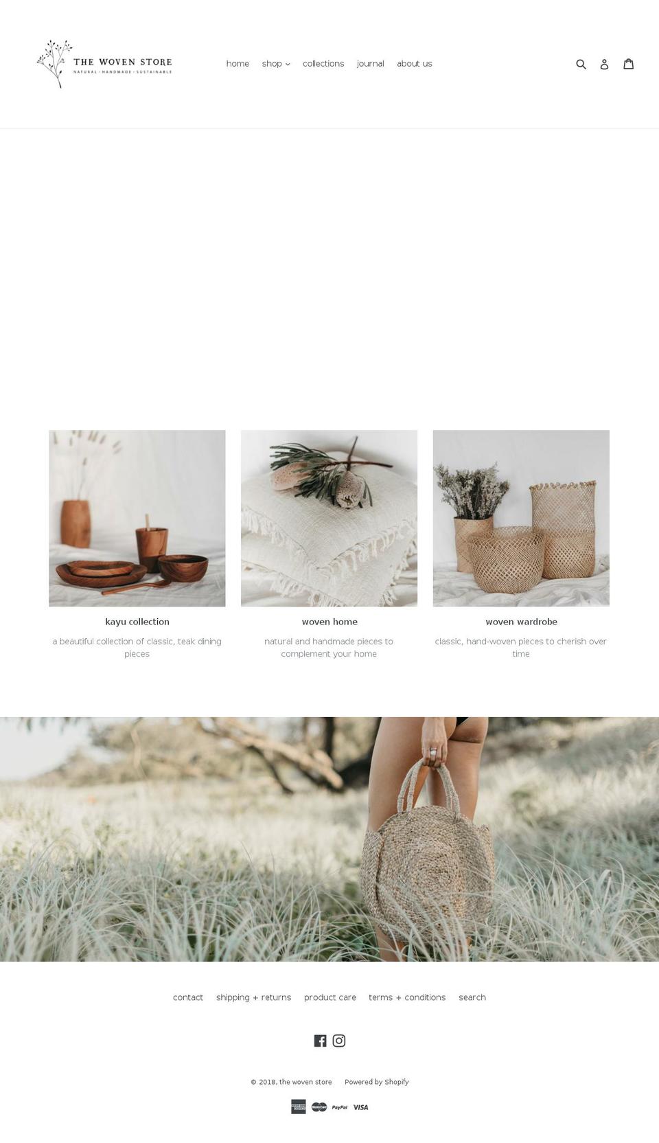 thewovenstore.com — Shopify storefront screenshot