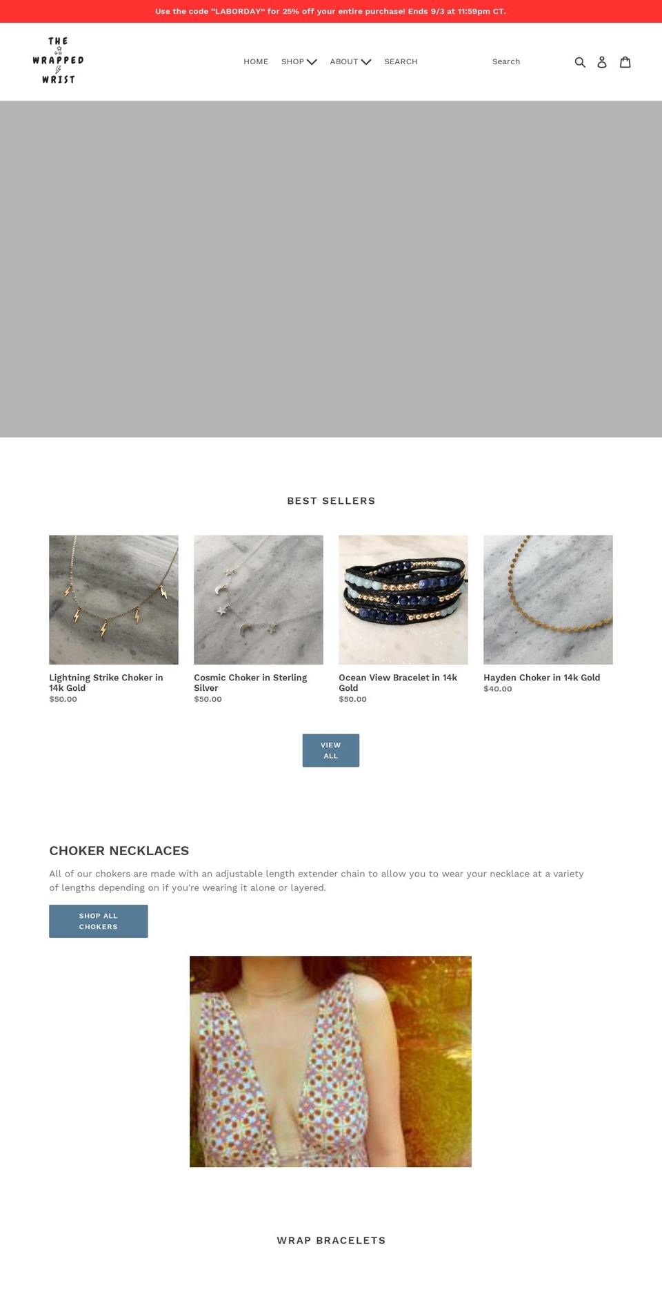 thewrappedwrist.com shopify website screenshot