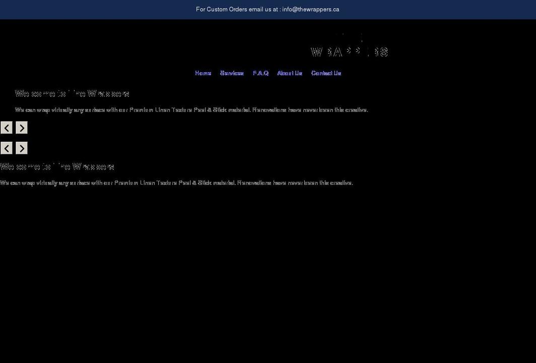thewrappers.ca shopify website screenshot