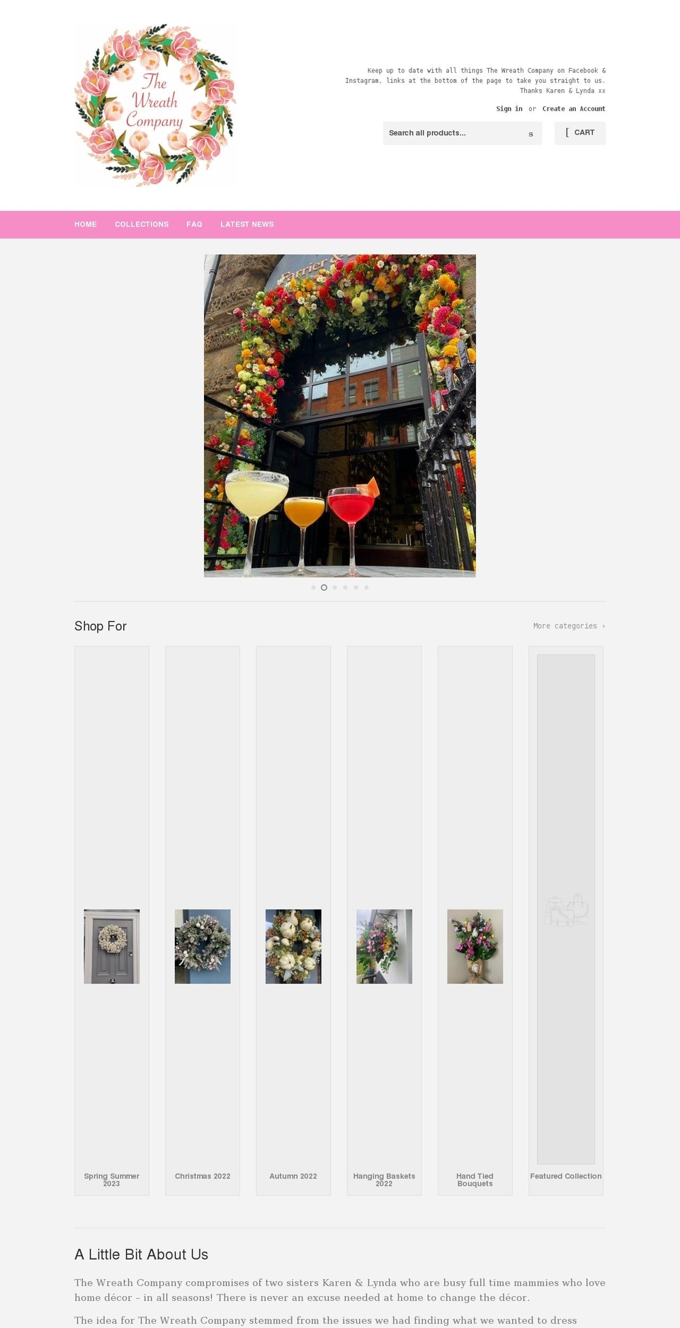 thewreathco.com shopify website screenshot