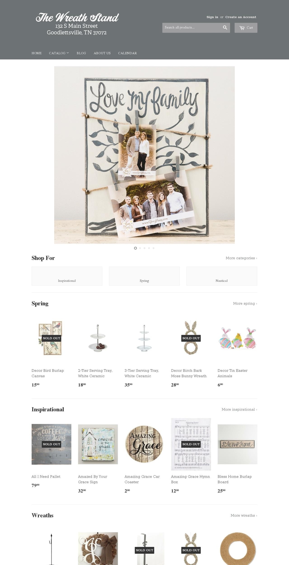 thewreathstand.com shopify website screenshot