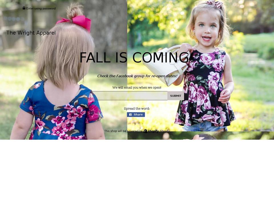 thewrightaccessories.com shopify website screenshot