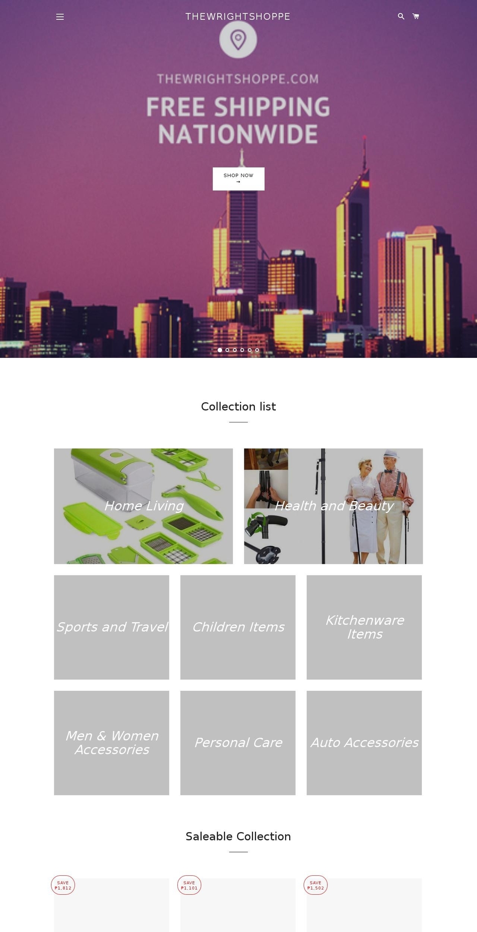 thewrightshoppe.com — Shopify storefront screenshot