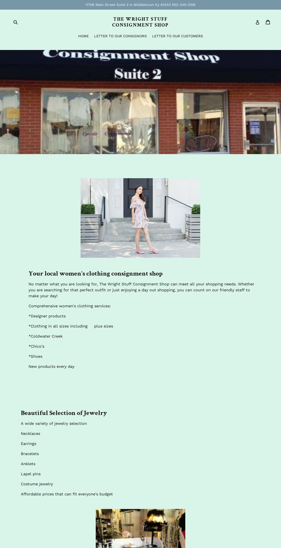 thewrightstuffconsignment.com — Shopify storefront screenshot